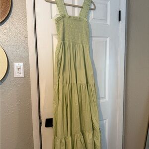 Abercrombie Green Sleeveless Maxi Dress